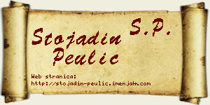 Stojadin Peulić vizit kartica